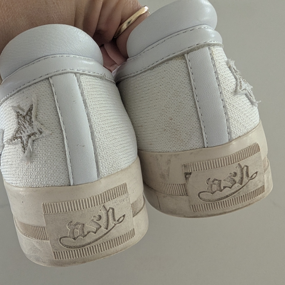 Ash White Slip-On Shoes with Star Design Size 8 - Picture 5 of 7
